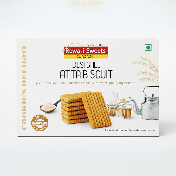 Rewari Sweets Desi Ghee Atta Biscuit – Handmade, Premium Quality Cookies