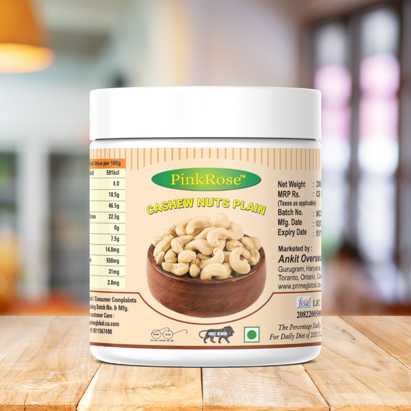 PinkRose™ Premium Plain Cashew Nuts – 200g
