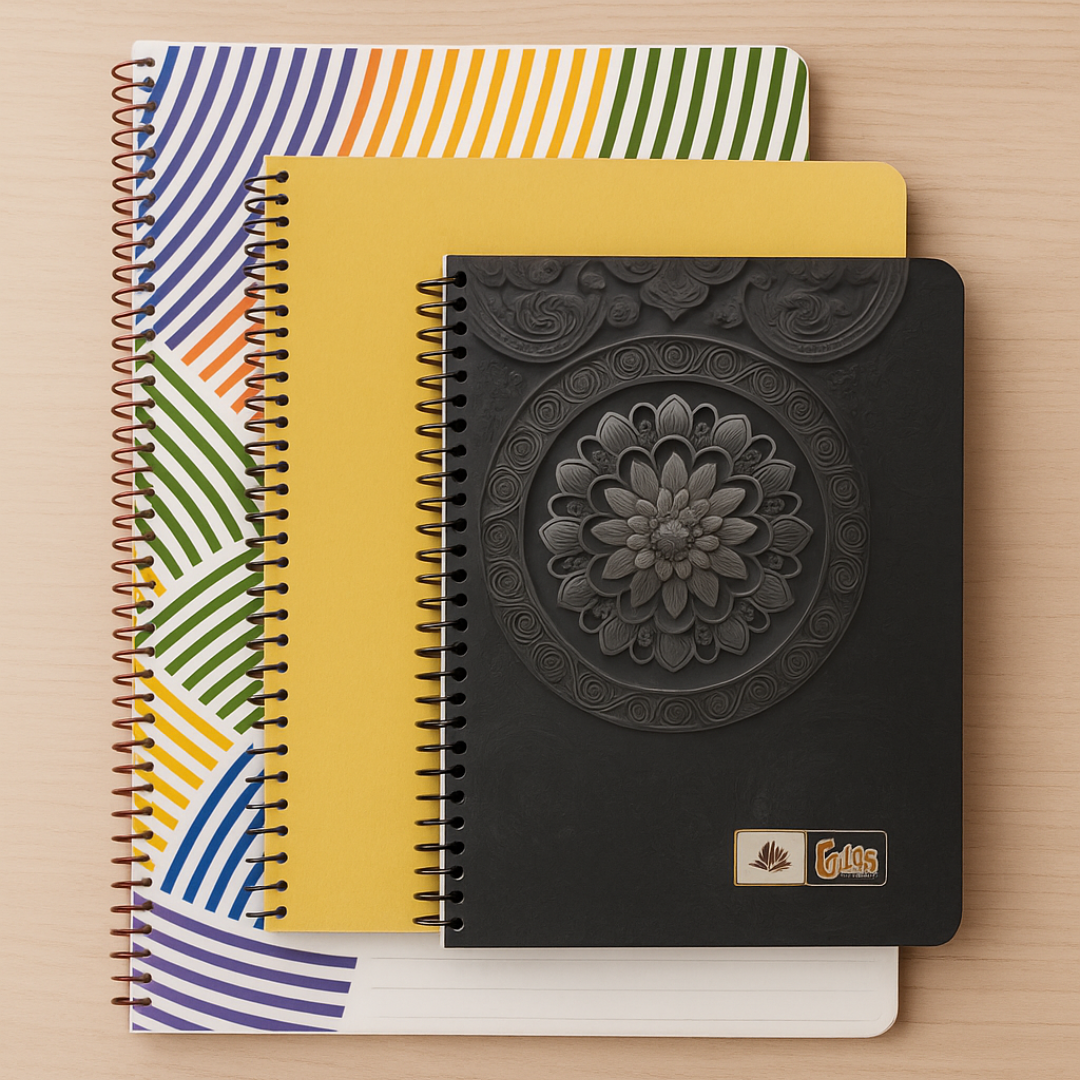 Premium Spiral Notebook Combo – Set of 3 (Multicolor, A4 & A5 Sizes)