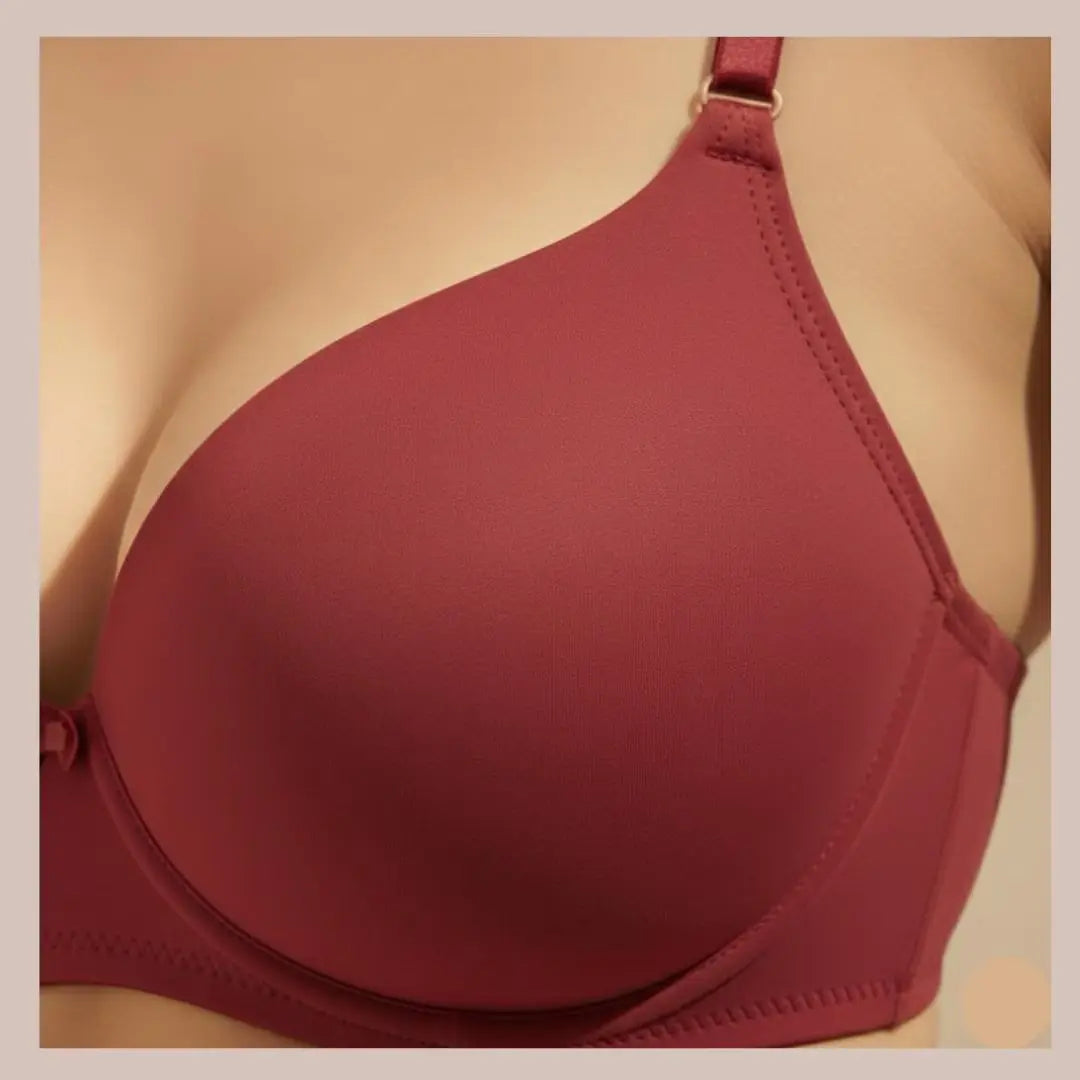Women’s Wireless Seamless T-Shirt Bra – Full Coverage Everyday Comfort, Red, 34B
