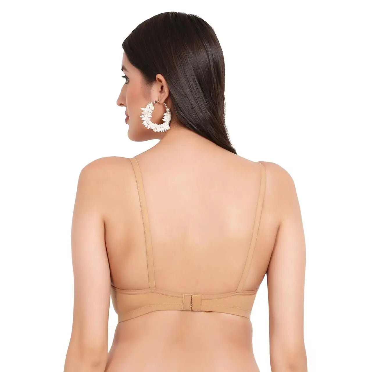 Women’s Wireless Seamless T-Shirt Bra – Full Coverage Everyday Comfort, Skin, 36B